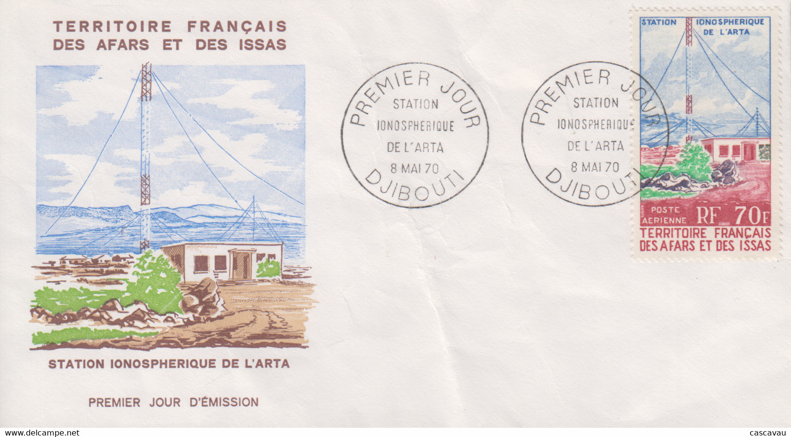 Enveloppe  FDC  1er  Jour  TERRITOIRE  FRANCAIS  Des  AFARS  Et  ISSAS     Station  De  L' ARTA   1970 - Sonstige & Ohne Zuordnung