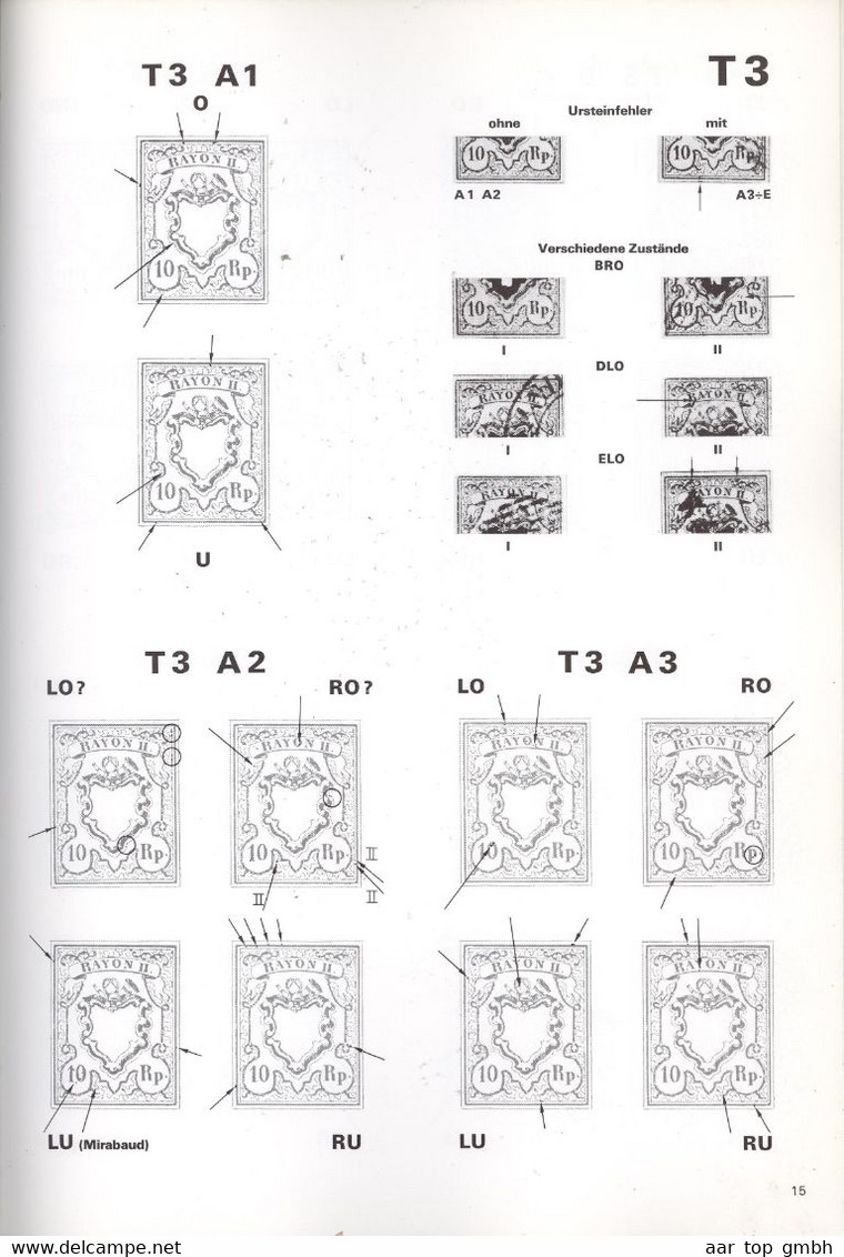 Schweiz, "RAYON II." Bestimmung Der Drucksteine Ernst Müller 1986 90 S.733 Gr Gebraucht - Altri & Non Classificati