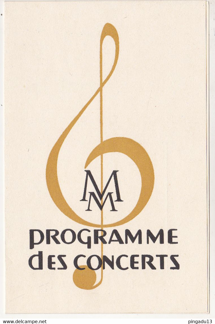 Au Plus Rapide Paquebot Félix Roussel Messageries Maritimes Programme Concerts 4 Mars 1951 - Programs