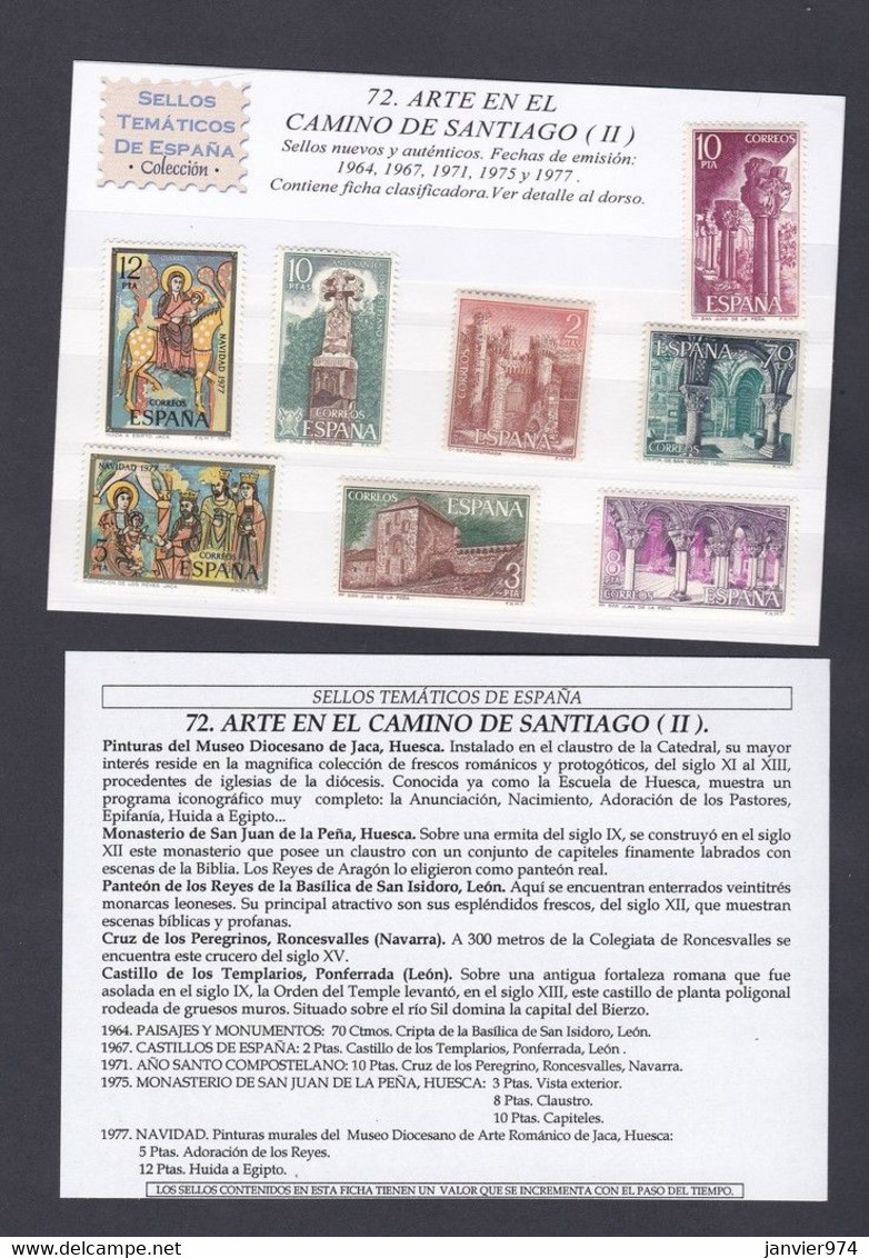 Espagne, 8 Timbres Neufs 1964, 1967, 1971, 1975 Et 1977 , Sans Trace De Charniers, Voir Scans - Unused Stamps