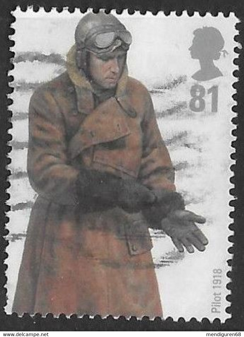 GROSBRITANNIEN GRANDE BRETAGNEGB GB  2008 RAF UNIFORMS: PILOT 1918 81P USED SG 2867 SC 2599 MI 2673 YT 3051 - Usados