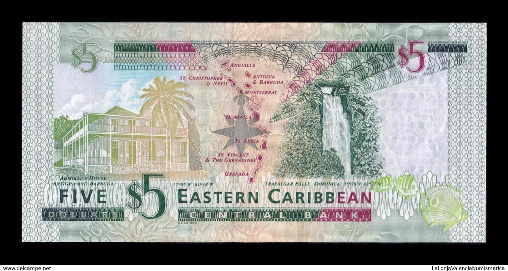 Estados Del Caribe East Caribbean 5 Dollars 2008 Pick 47 SC UNC - Oostelijke Caraïben