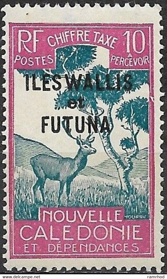 WALLIS & FUTUNA ISLANDS 1930 Postage Due - Stag -  10c. - Blue And Purple MH - Postage Due