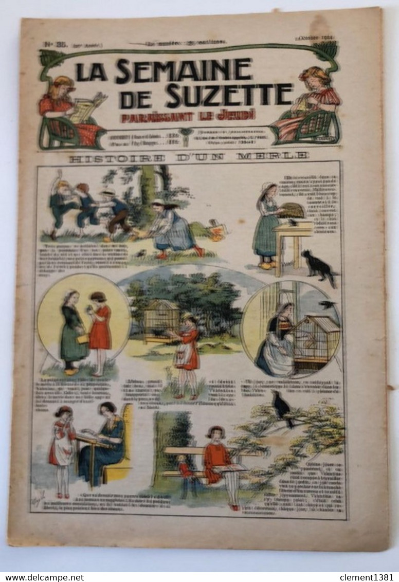 La Semaine De Suzette 1924 N°35 Histoire D'un Merle - La Semaine De Suzette