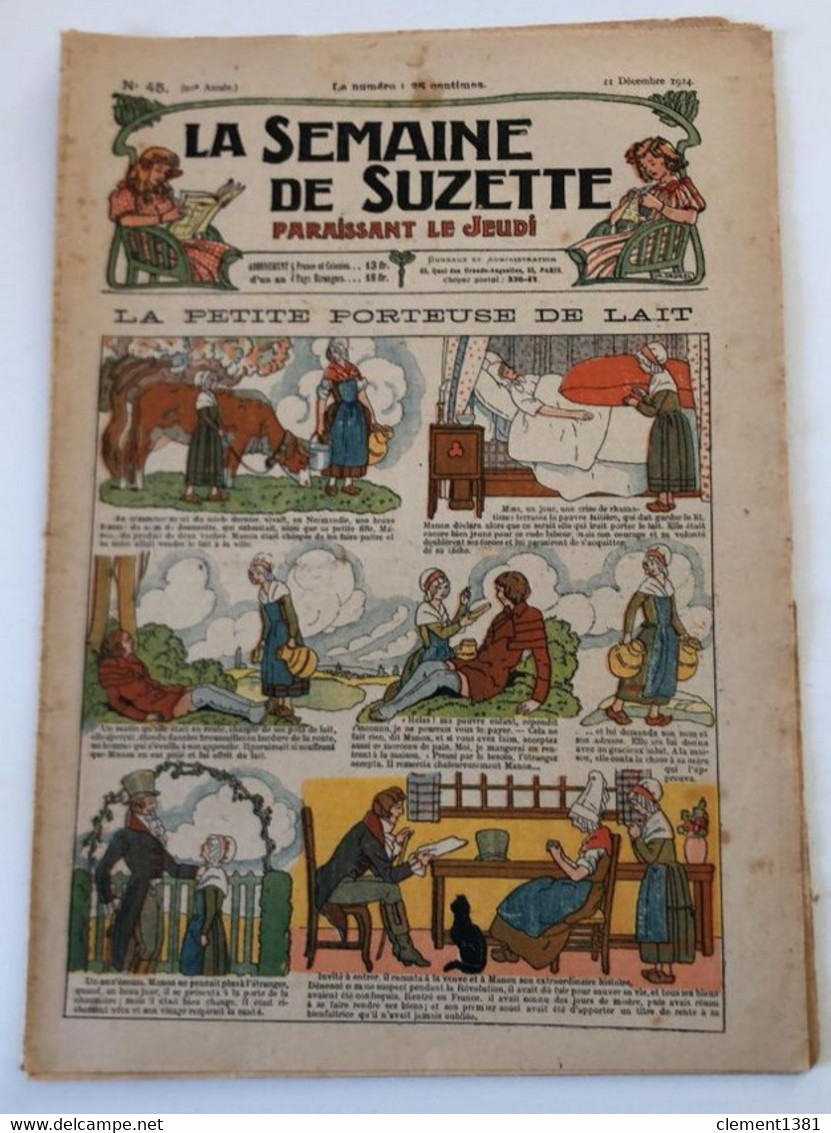 La Semaine De Suzette 1924 N°45 La Petite Porteuse De Lait - La Semaine De Suzette