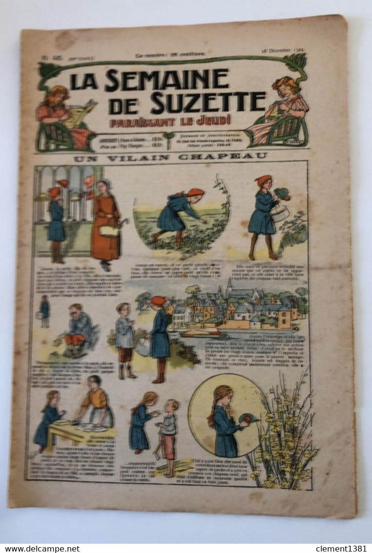 La Semaine De Suzette 1924 N°46 Un Vilain Chapeau - La Semaine De Suzette