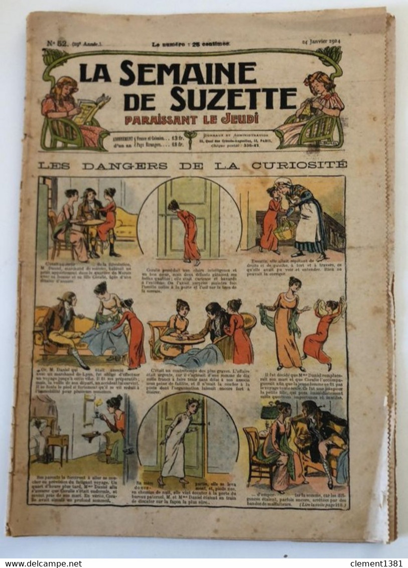 La Semaine De Suzette 1924 N°52 Les Dangers De La Curiosite - La Semaine De Suzette
