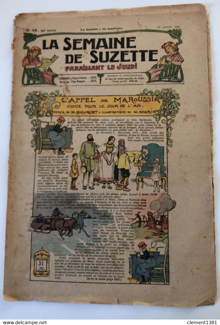 La Semaine De Suzette 1925 N°48 L'appel De Maroussia - La Semaine De Suzette
