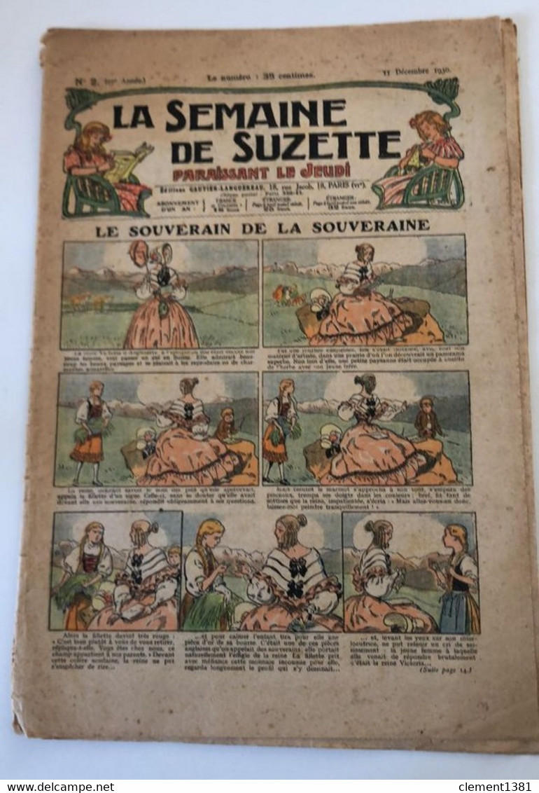 La Semaine De Suzette 1930 N°2 Le Souverain De La Souveraine - La Semaine De Suzette