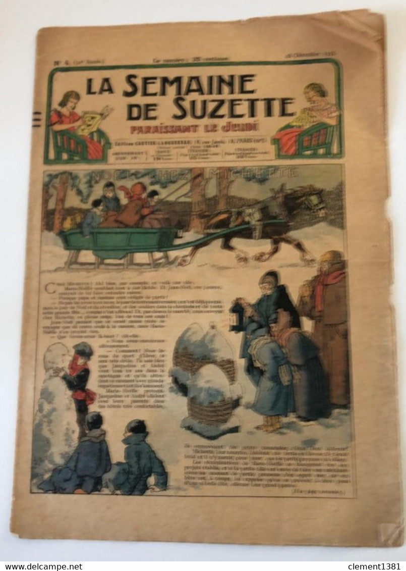 La Semaine De Suzette 1930 N°4 Noel Chez Michette - La Semaine De Suzette