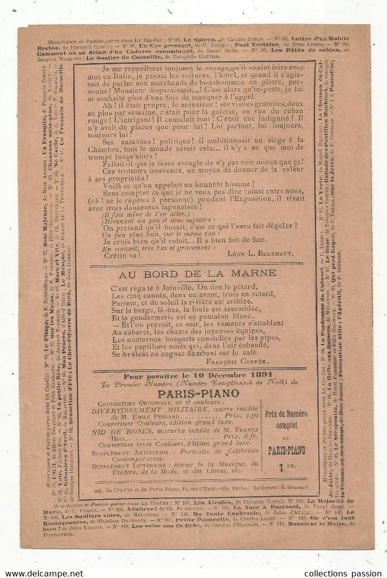 LE CRI - CRI, Bibliothéque Théâtrale Et Litteraire , Léon L. Berthaut, L'HERITIER D'AVANT , 4 Scans , Frais Fr 1.85 E - Auteurs Français