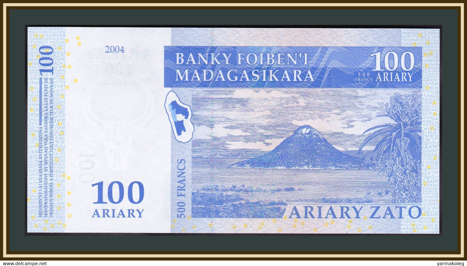 Madagascar 100 Ariary (500 Francs) 2004 P-86 (86c) UNC - Madagascar