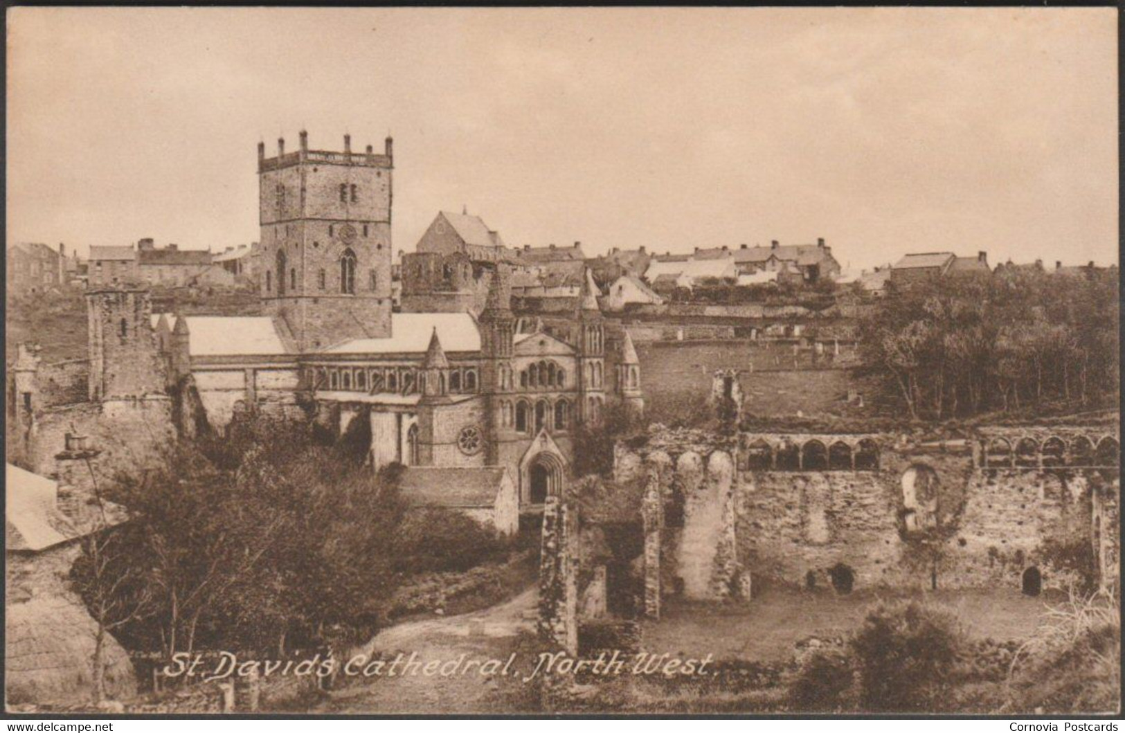 St David's Cathedral, North West, Pembrokeshire, C.1920 - Mendus Postcard - Pembrokeshire
