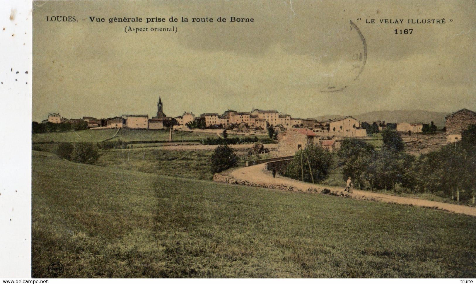 LOUDES VUE GENERALE PRISE DE LA ROUTE DE BORNE (ASPECT ORIENTAL )  (CARTE GLACEE ET COLORISEE ) - Loudes