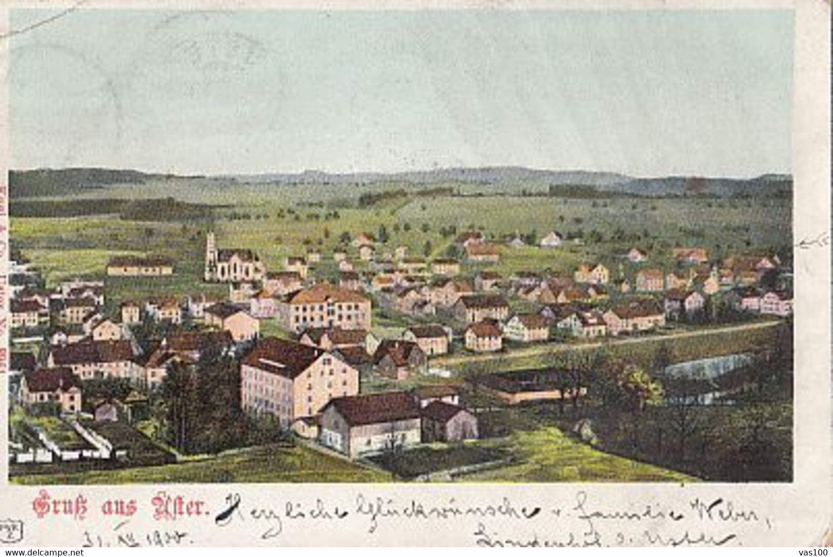 CPA USTER- PARTIAL TOWN PANORAMA - Uster