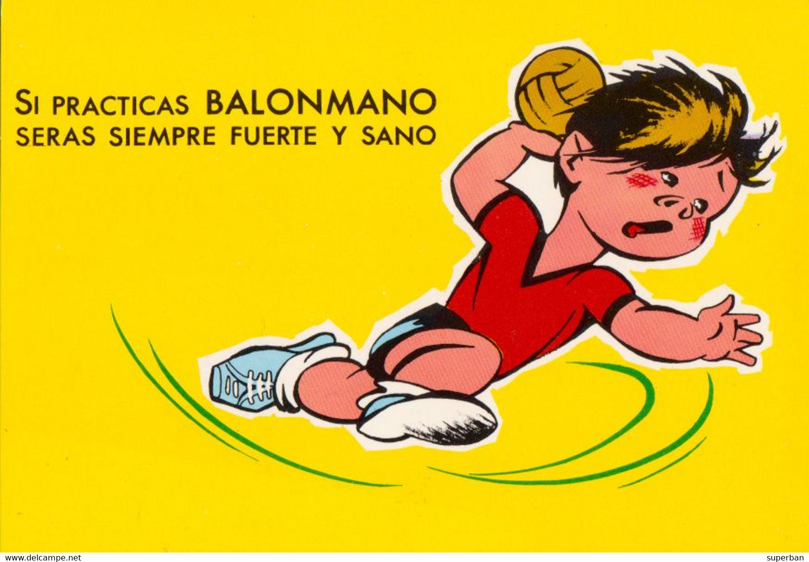 BALONMANO / HANDBALL / PALLAMANO - CARTE POSTALE HUMORISTIQUE PUBLICITAIRE / COMIC ADVERTISING POSTCARD - SPAIN (aj996) - Handbal