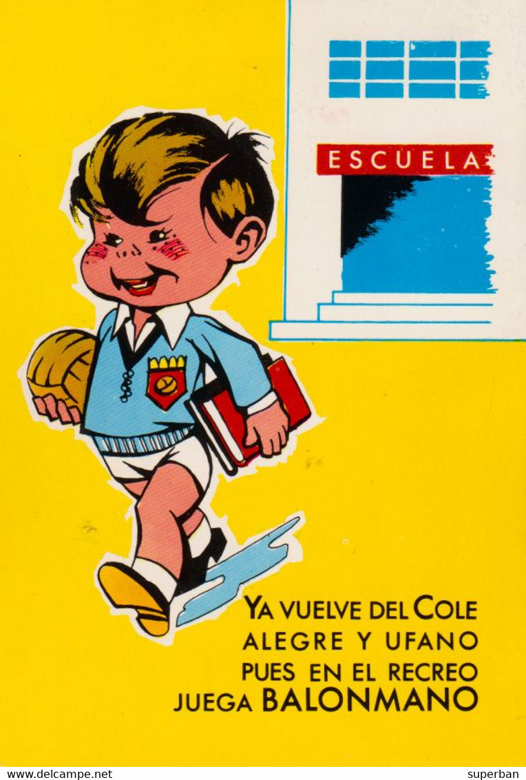 BALONMANO / HANDBALL / PALLAMANO - CARTE POSTALE HUMORISTIQUE PUBLICITAIRE / COMIC ADVERTISING POSTCARD - SPAIN (aj999) - Handbal