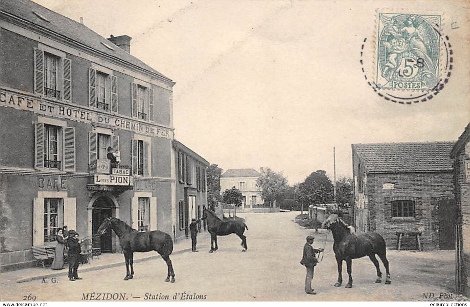 Mézidon          14          Hôtel  Du Chemin De Fer Et Station D'étalons      (voir Scan) - Otros & Sin Clasificación