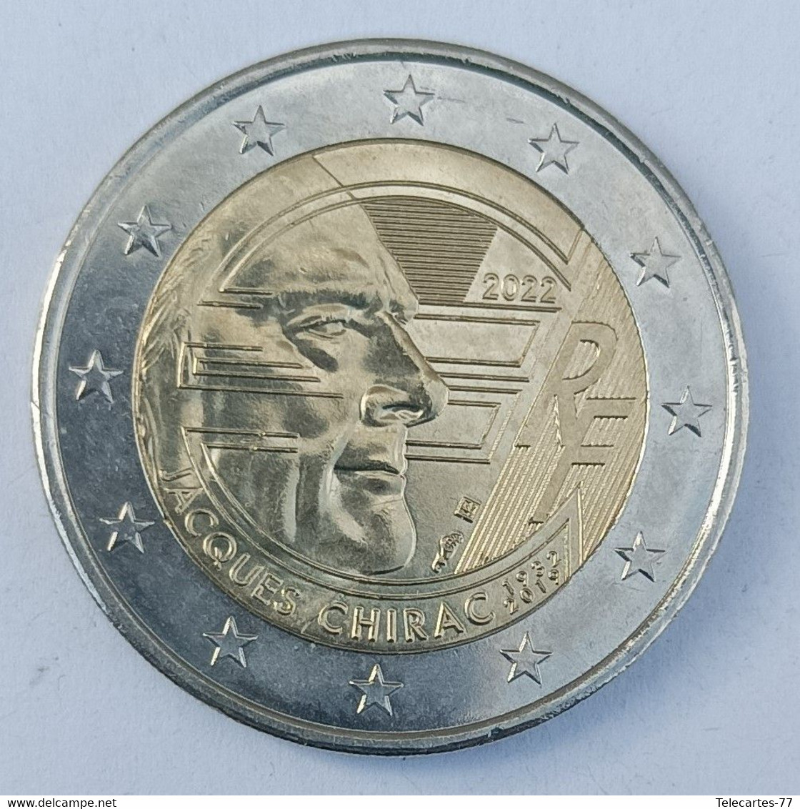 Pièce 2 Euros Commémorative France Jacques Chirac2022 - France