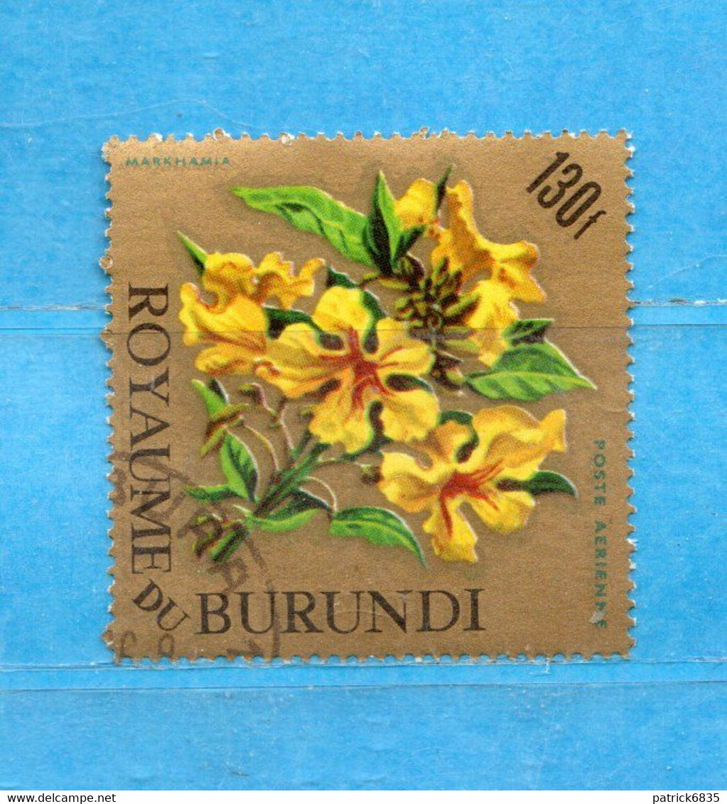 (Us3) ) BURUNDI °1966 - FIORI FLEURS FLOWERS. AIRMAIL . Yvert. 33.  Usato, Used. - Usati