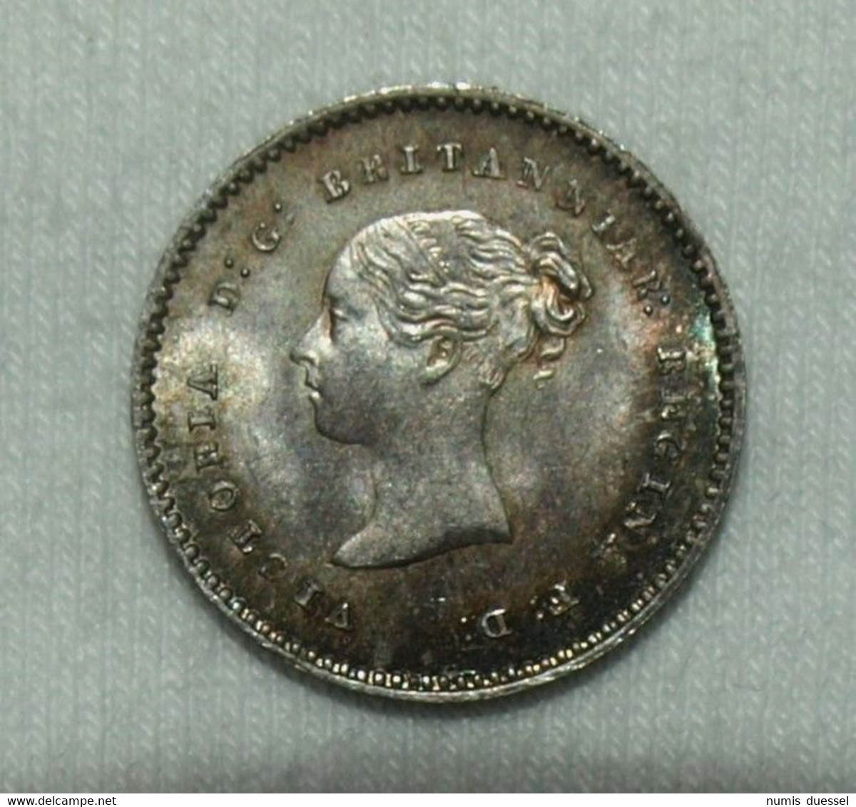 Silber/Silver Maundy Prooflike Großbritannien/Great Britain Victoria Young Head, 1853, 2 Pence UNC - Maundy Sets  & Conmemorativas