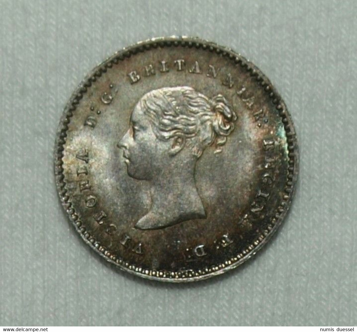 Silber/Silver Maundy Prooflike Großbritannien/Great Britain Victoria Young Head, 1853, 2 Pence UNC - Maundy Sets & Gedenkmünzen