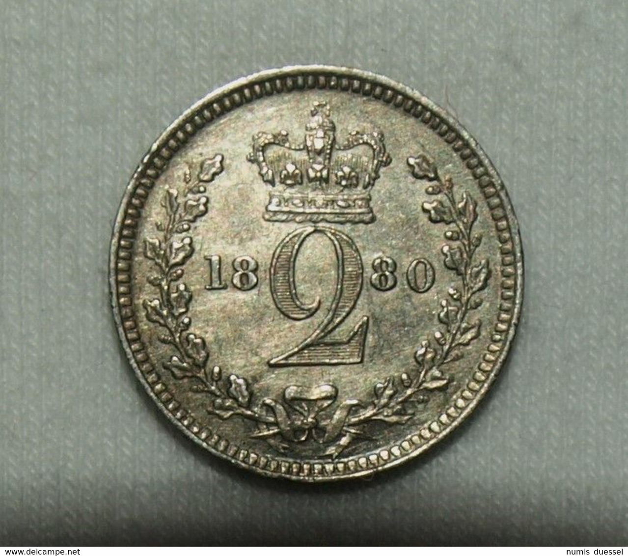 Silber/Silver Maundy Prooflike Großbritannien/Great Britain Victoria Young Head, 1880, 2 Pence UNC - Maundy Sets & Commémoratives