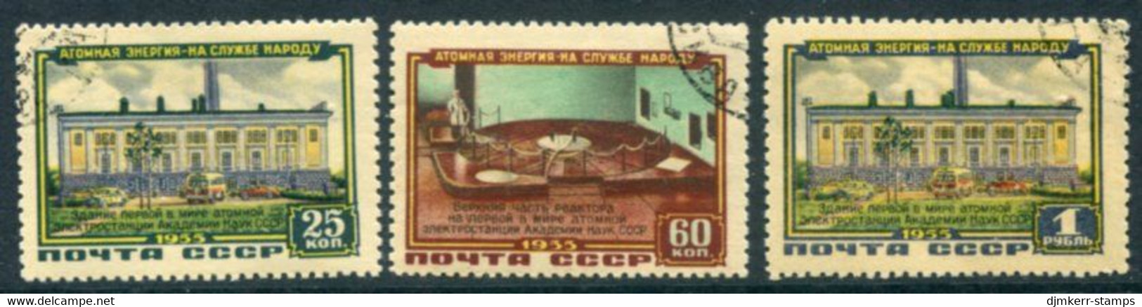 SOVIET UNION 1956 Nuclear Power Stations Used.  Michel 1802-04 - Usados