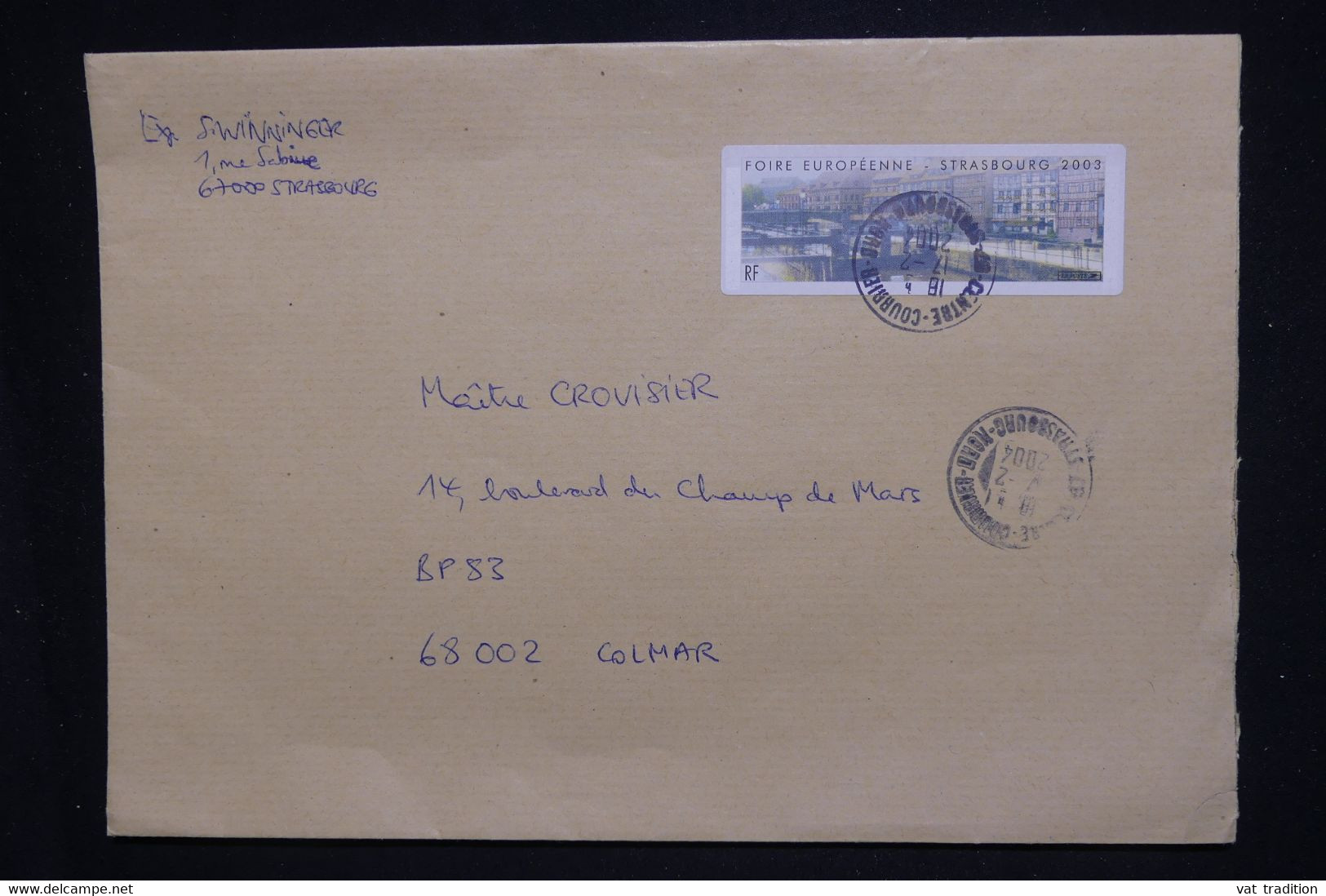 FRANCE - Type Lisa Illustré De La Foire Européenne De Strasbourg Sur Enveloppe En 2004 Pour Colmar - L 127512 - 1999-2009 Illustrated Franking Labels