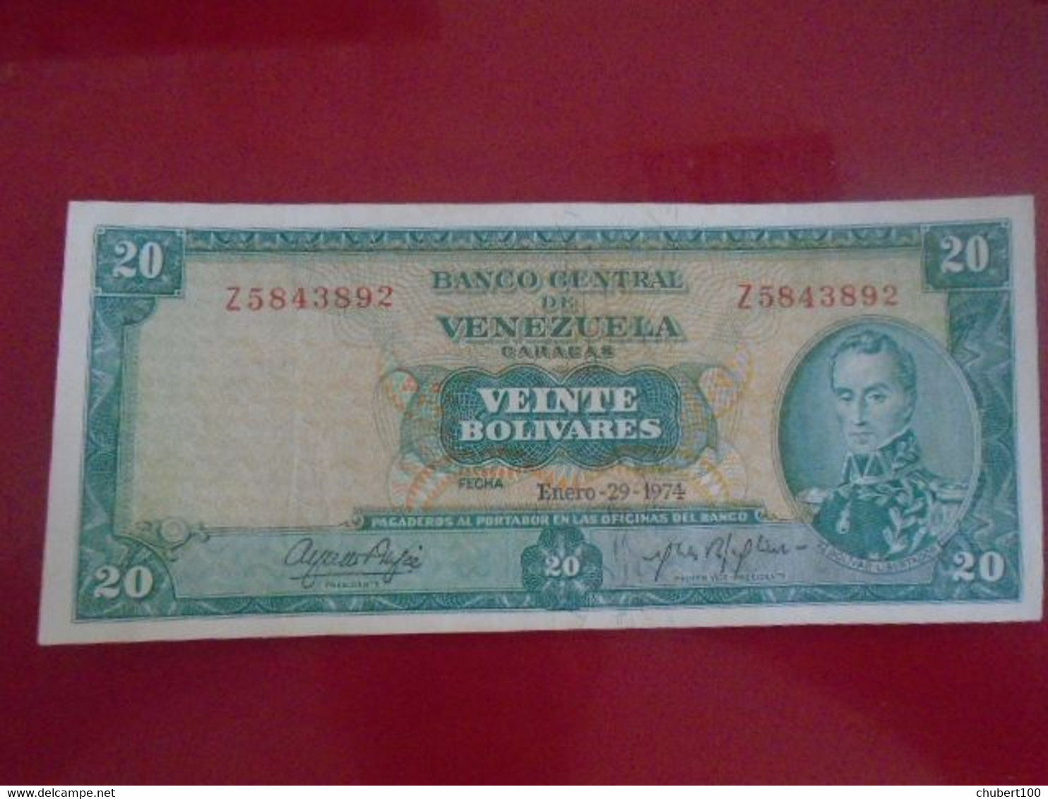 VENEZUELA,  P 46e , 20 Bolivares , 1974 , EF , Prefix Z - Venezuela