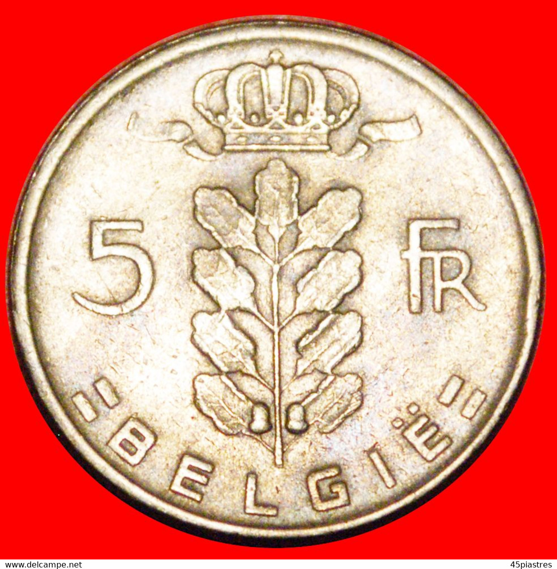 * DUTCH LEGEND: BELGIUM ★ 5 FRANCS 1961 NOT PLAIN EDGE! RIDDLE!★LOW START ★ NO RESERVE! - 5 Frank & 1 Belga