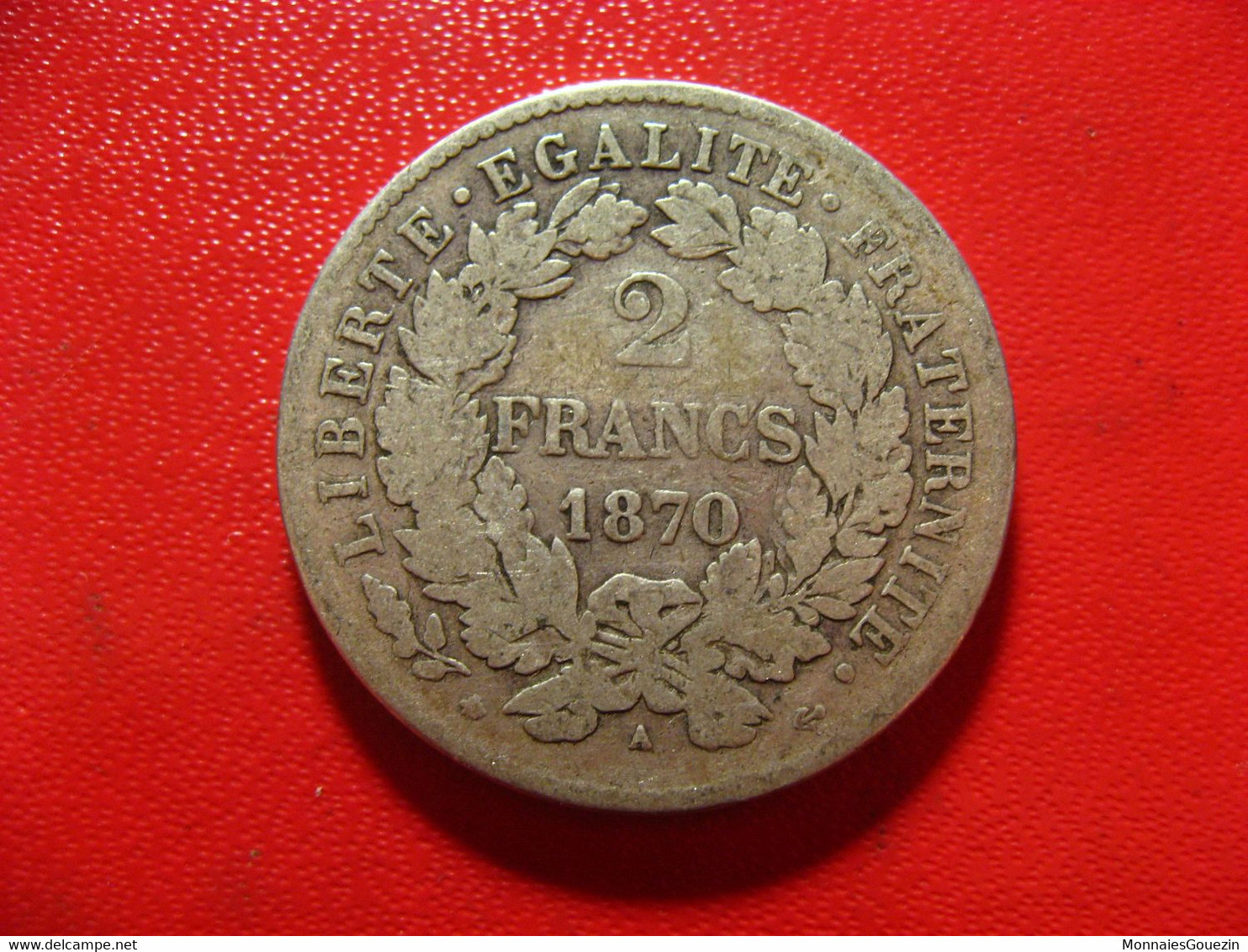 France - 2 Francs 1870 A Paris Cérès 6156 - 1870-1871 Regering Van Nationale Verdediging