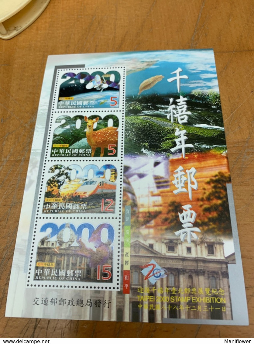 Taiwan Stamp MNH Locomotive Train Map - Unused Stamps