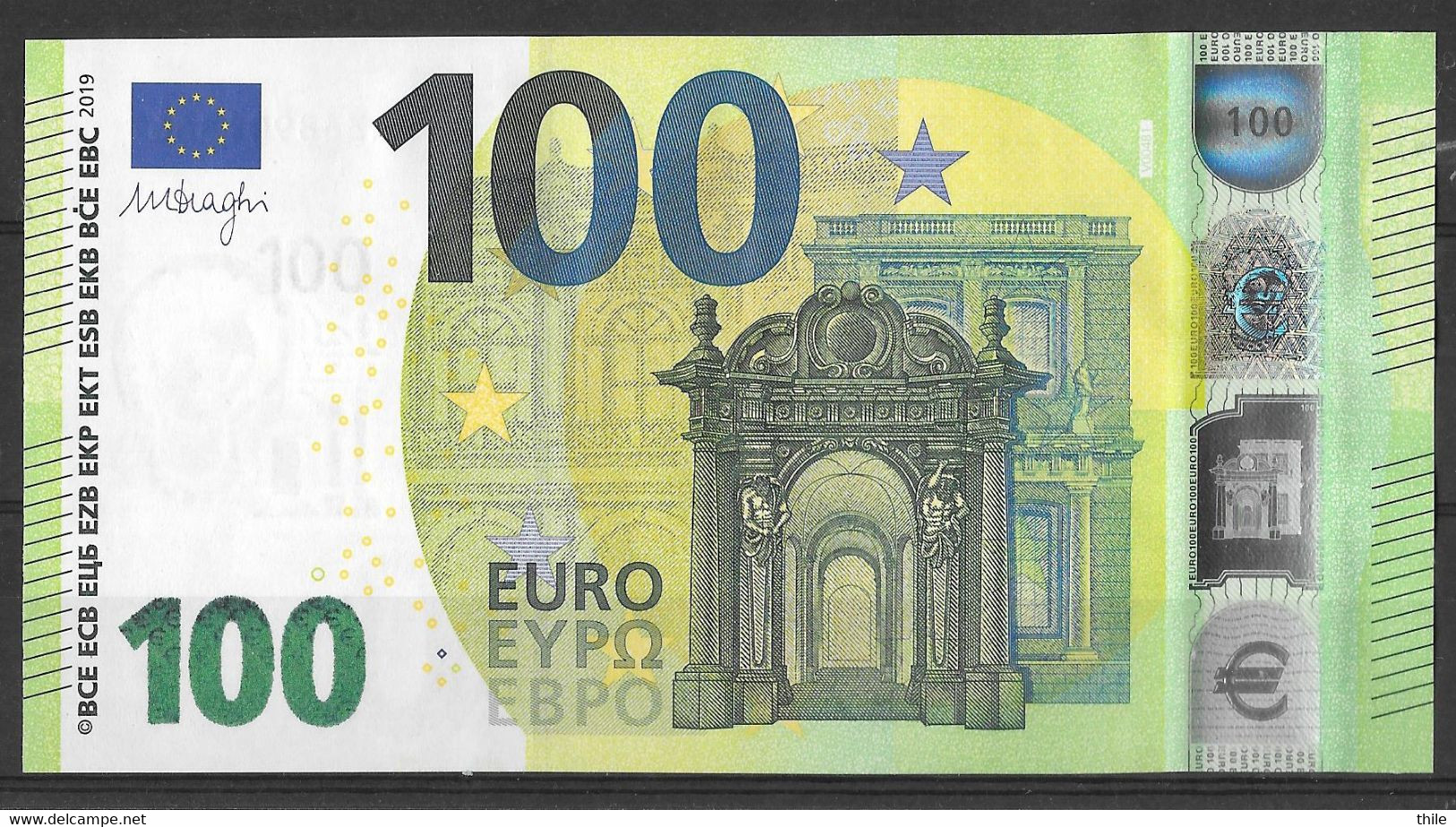 ESPAGNE - SPAIN - 100 € - VA - V004 B1 - UNC - Draghi - 100 Euro