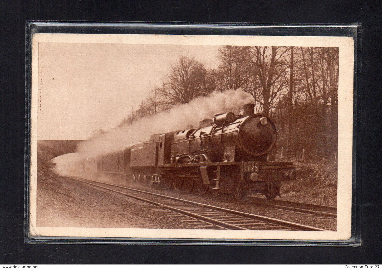 (04/08/22) THEME TRANSPORTS-CPA CHEMIN DE FER DU NORD - TRAIN RAPIDE - PARIS LIEGE - PARIS BRUXELLES - Trains