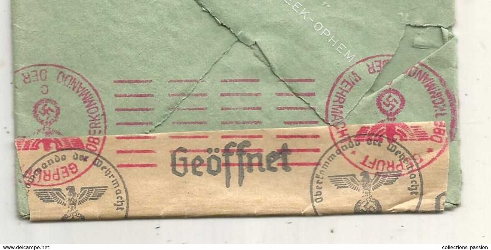 Lettre , Belgique ,1942 , Geöffnet , Oberfcommando Der Wehrmacht , WEHRMACHT, 3 Scans - Otros & Sin Clasificación