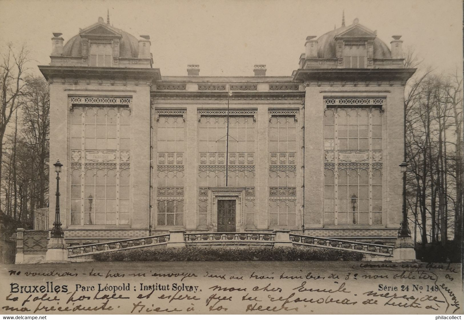 Bruxelles // Parc Leopold - Institut Solvay (iets Ander Zicht) 190? - Forêts, Parcs, Jardins