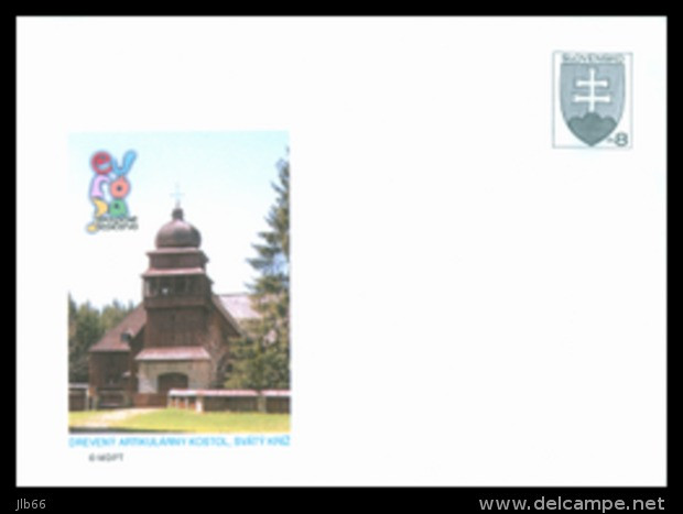 2000 : Europa : Patrimoine Commun  église En Bois , Neuf COB 38 Michel U 38 - Enveloppes