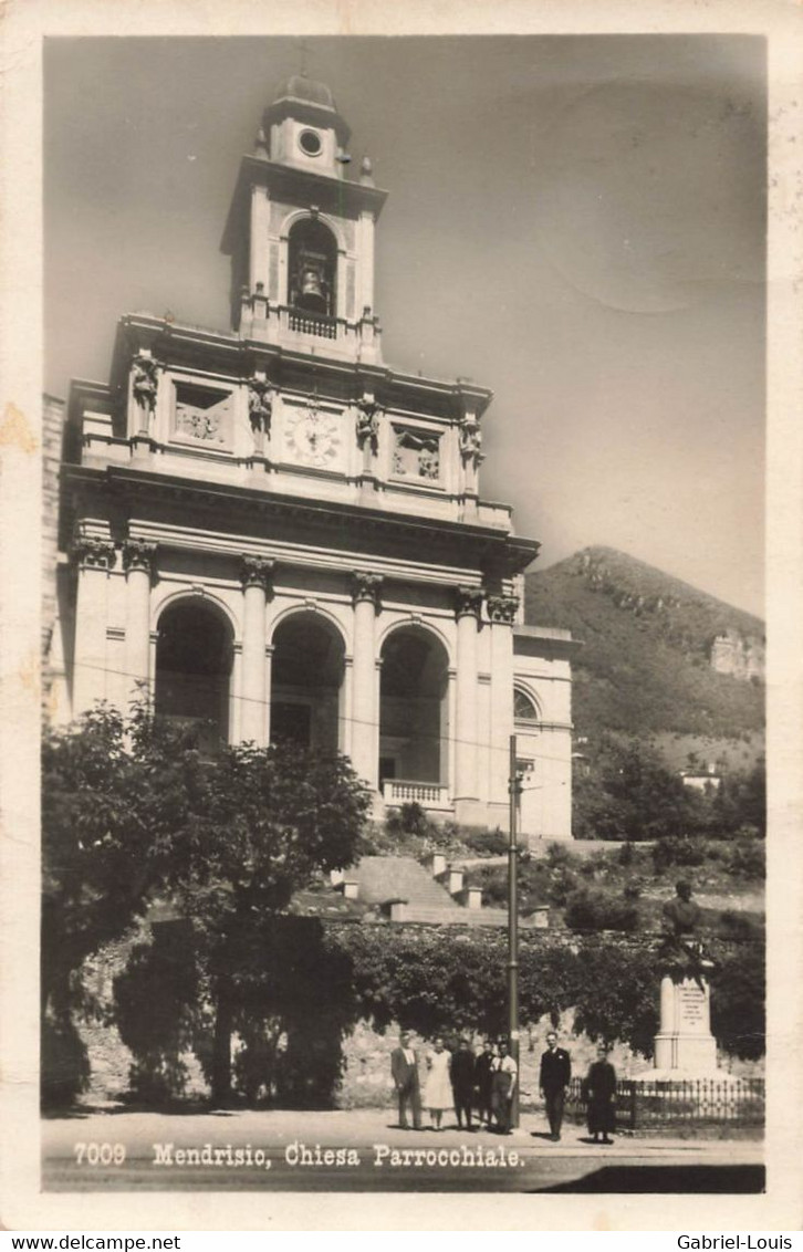 Mendrisio Chiesa Parrocchiale Animée 1928 - Mendrisio