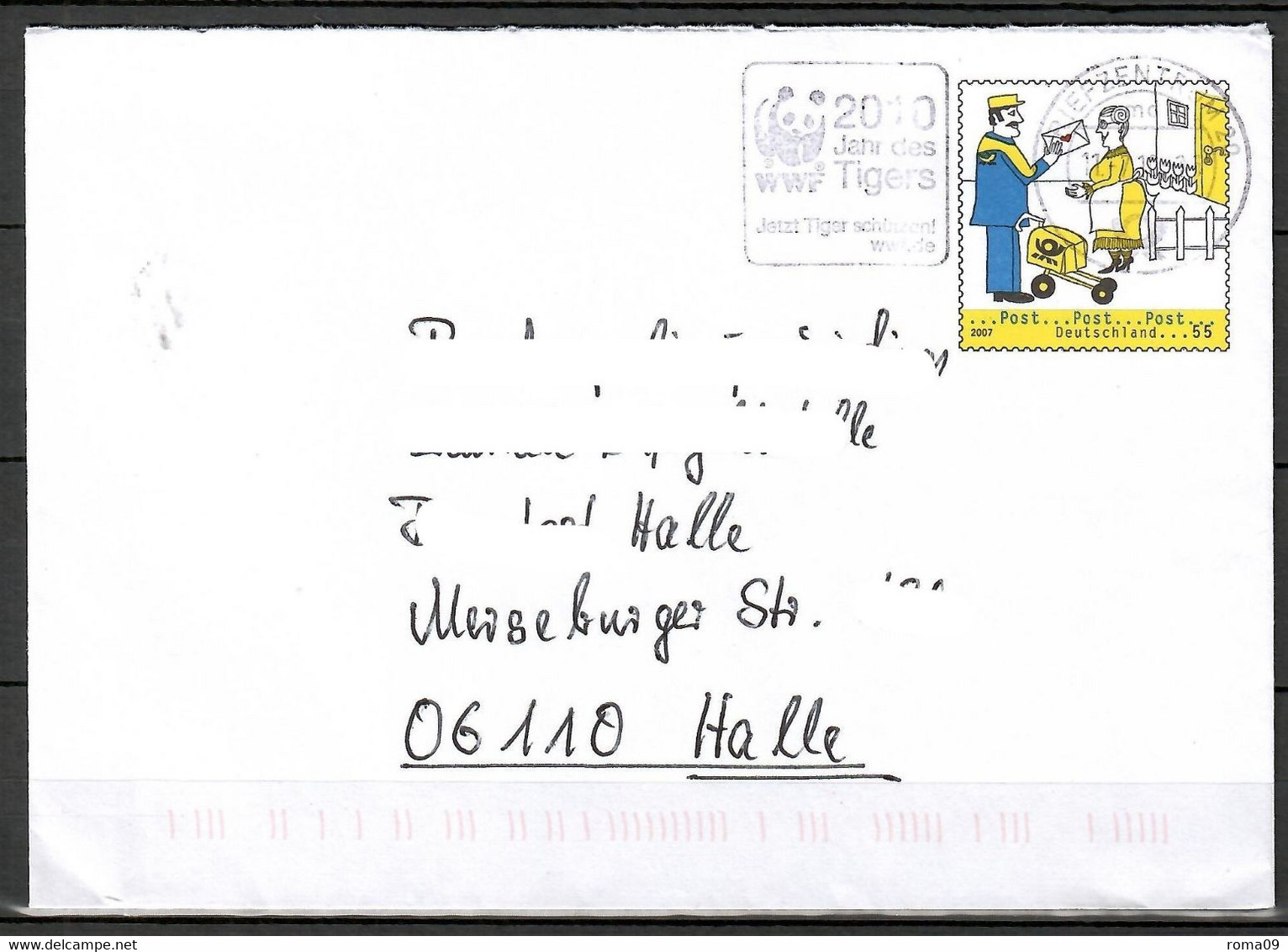 MiNr. USo 143 I, PLUSBRIEF "Post-Zusteller", Druckvermerk S. Beschreibung; B-1307 - Private Covers - Used