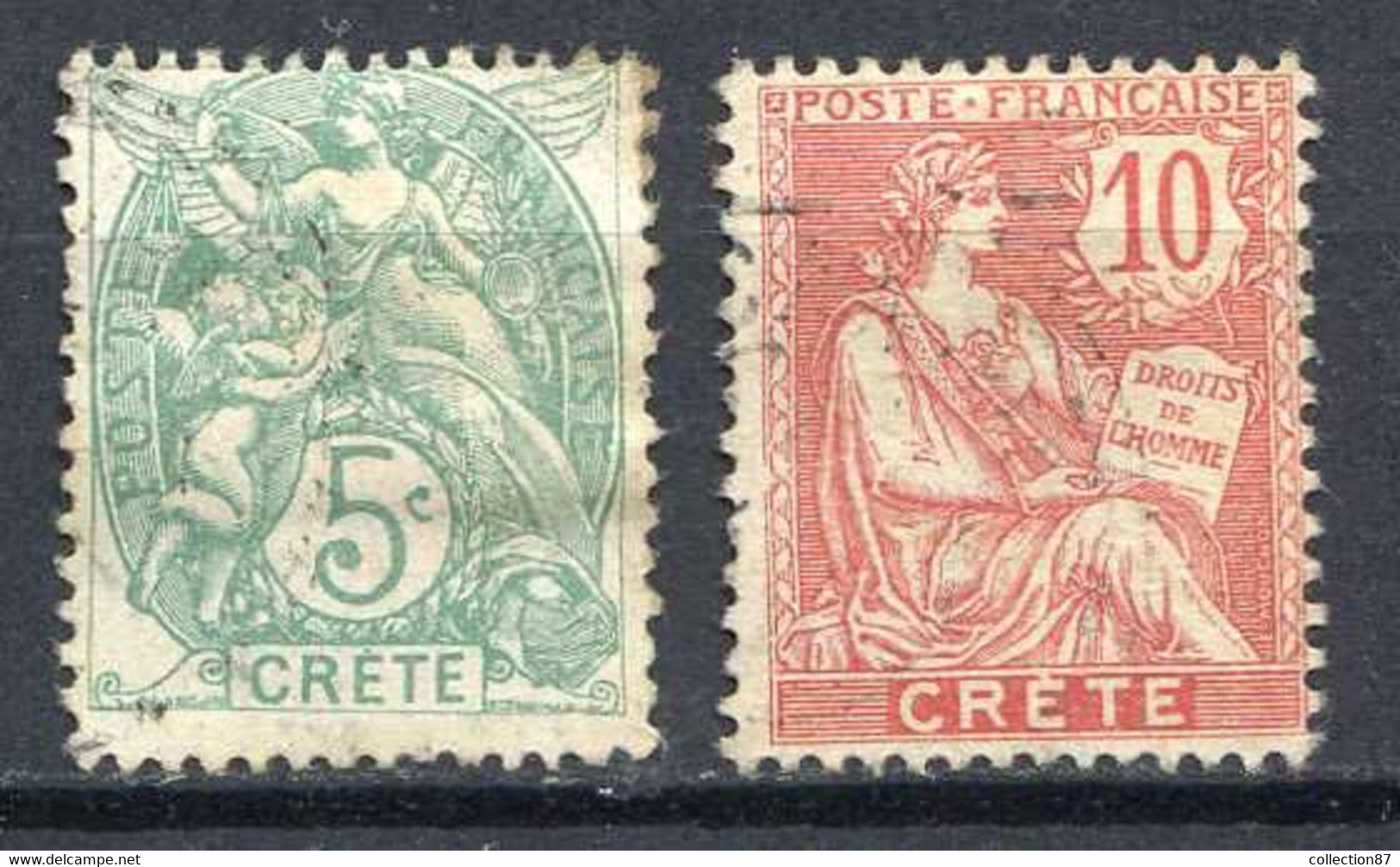 CRETE < N° 5 + 6 Ø Oblitéré Used - Used Stamps