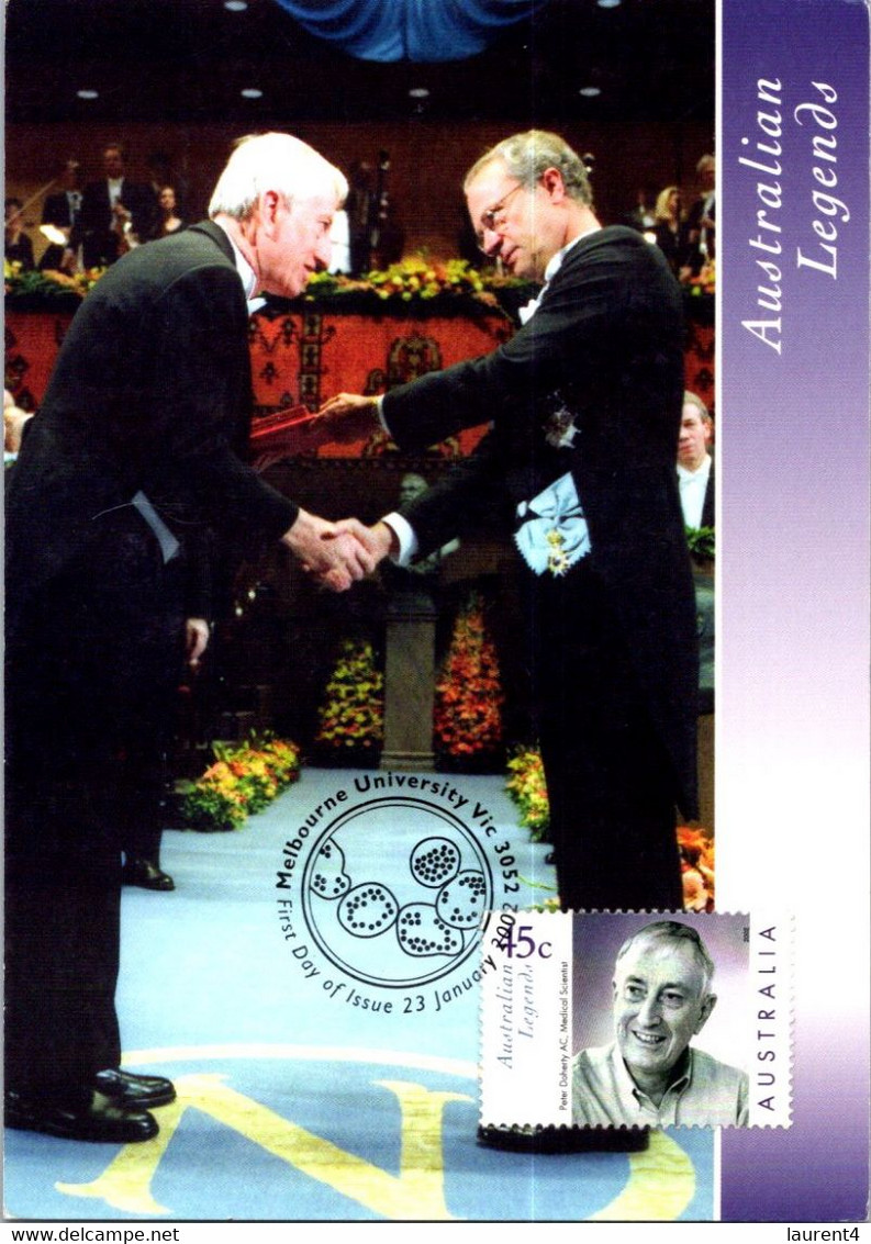 (2 G 2) Australia Maxicard - Legend - Peter Doherty - Nobel Prize 1996 - Premio Nobel