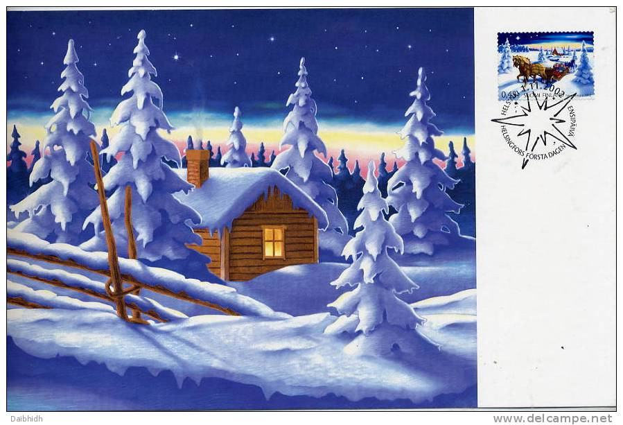 FINLAND 2002 Christmas On FD Card.  Michel 1627-28 - FDC