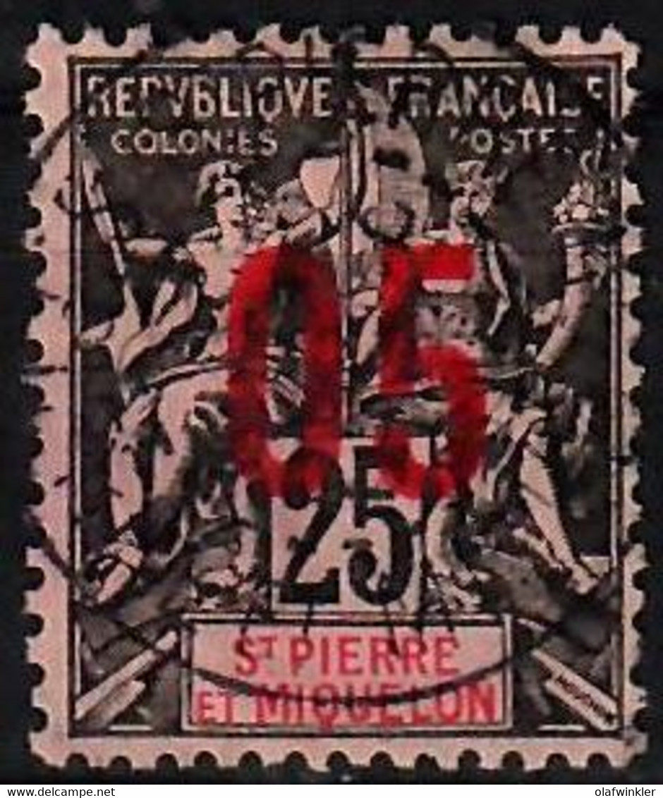 1912 Allégorie Surchargé  05 Sur 25 C. YT 98 / Sc 114 / Mi 94I Oblitéré / Used / Gestempelt [mu] - Usados