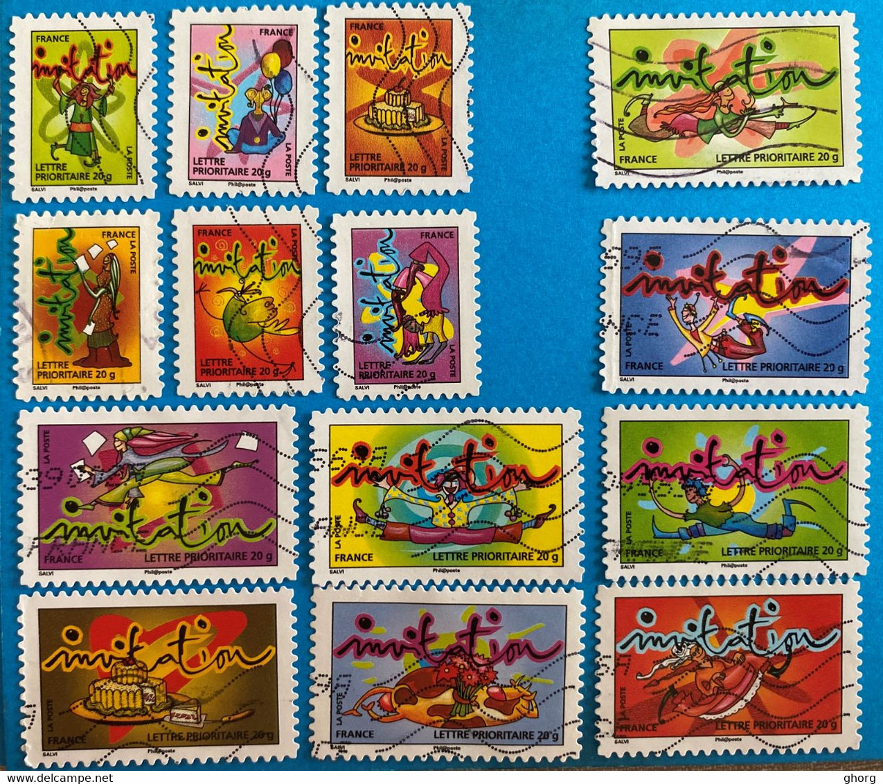 France 2009 : Timbres Pour Invitations N° 341 à 354 Oblitérés - Altri & Non Classificati