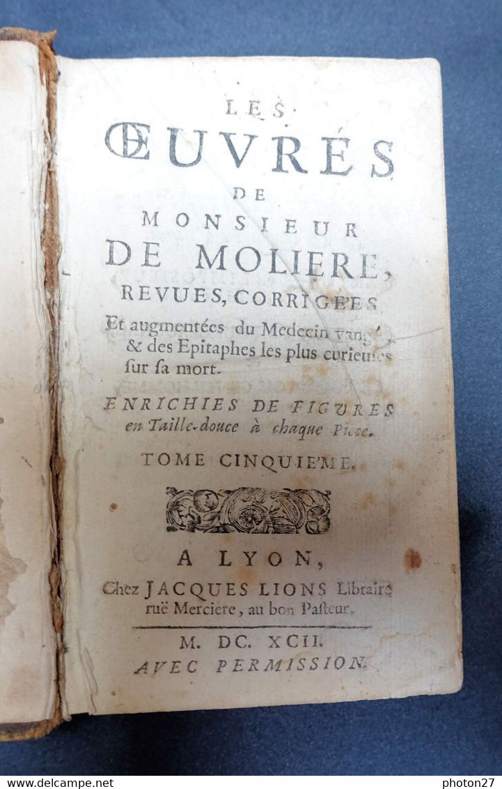 Molière - Oeuvres Tome 5 - Tot De 18de Eeuw
