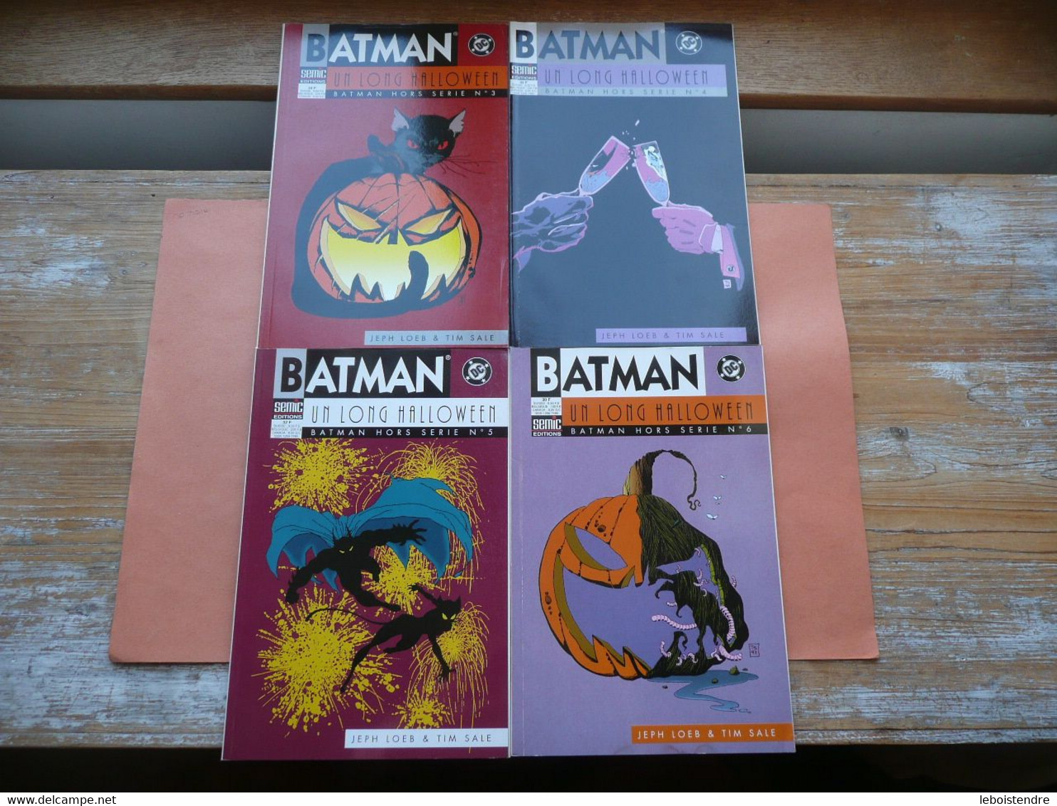 BATMAN HORS SERIE N 3 + 4 + 5 + 6 = UN LONG HALLOWEEN VOL. 1 A 4  JEPH LOEB TIM SALE SEMIC EDITIONS 1997 DC COMICS - Batman