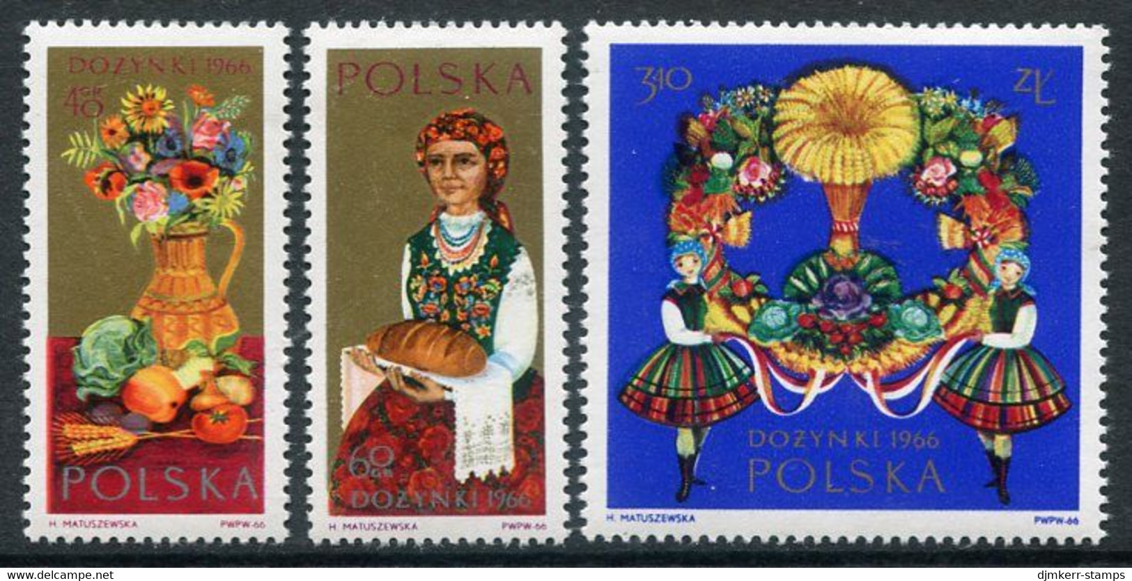 POLAND 1966 Harvest Festival MNH / **.  Michel 1693-95 - Ungebraucht