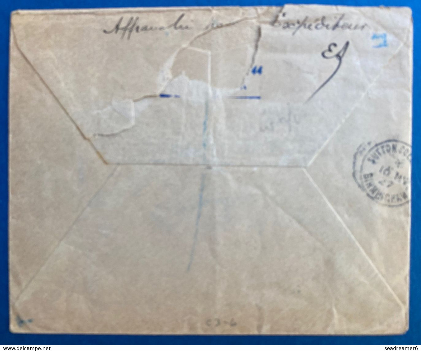 Lettre Par Avion De SFAX En 1927 Avec PA N°3 à 6 Pour Sutton Codfield En Angleterre TTB - Luchtpost