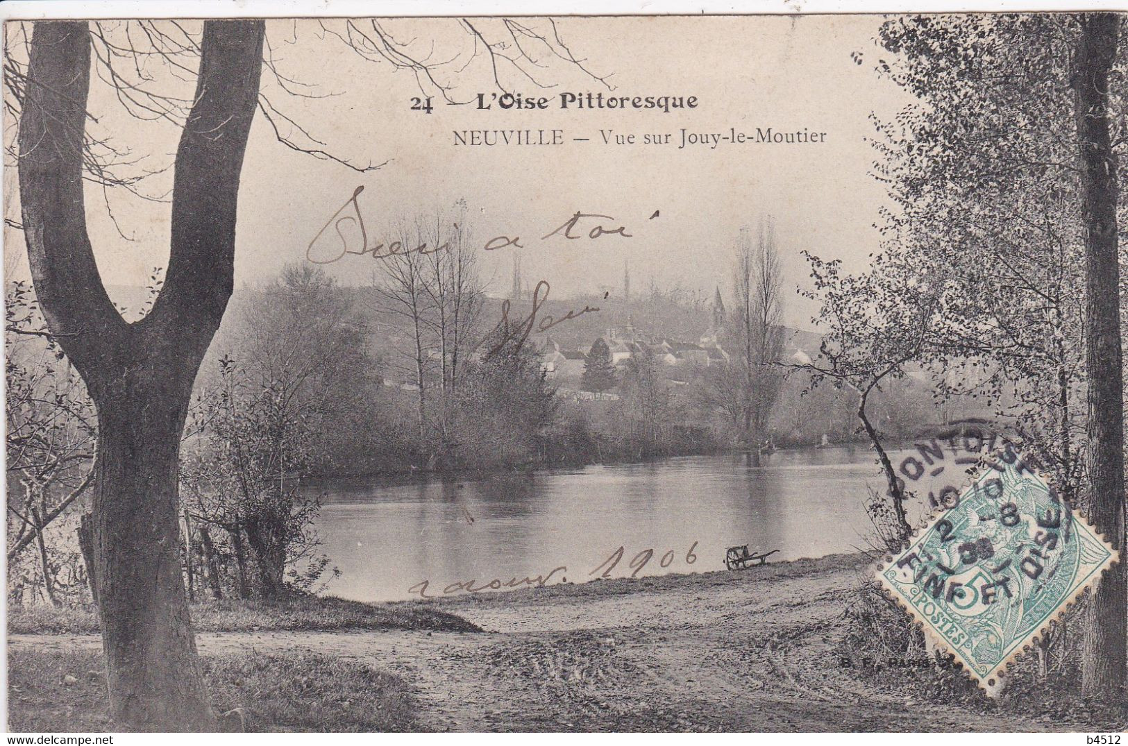 60 NEUVILLE 1906 Vue Sur Jouy Le Moutier - Neuville-sur-Oise